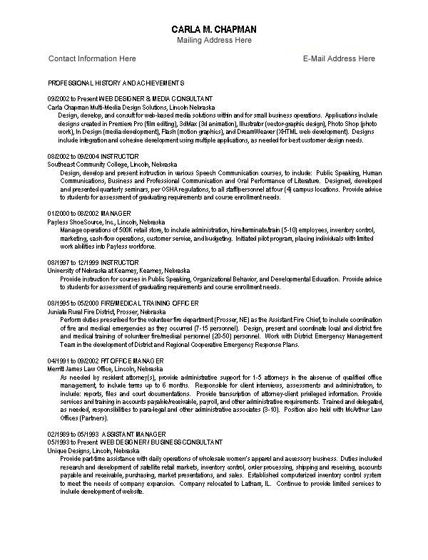 simple resume sample. Basic Resume